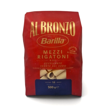 Barilla Al Bronzo Mezzi Rigatoni Makaron 500g